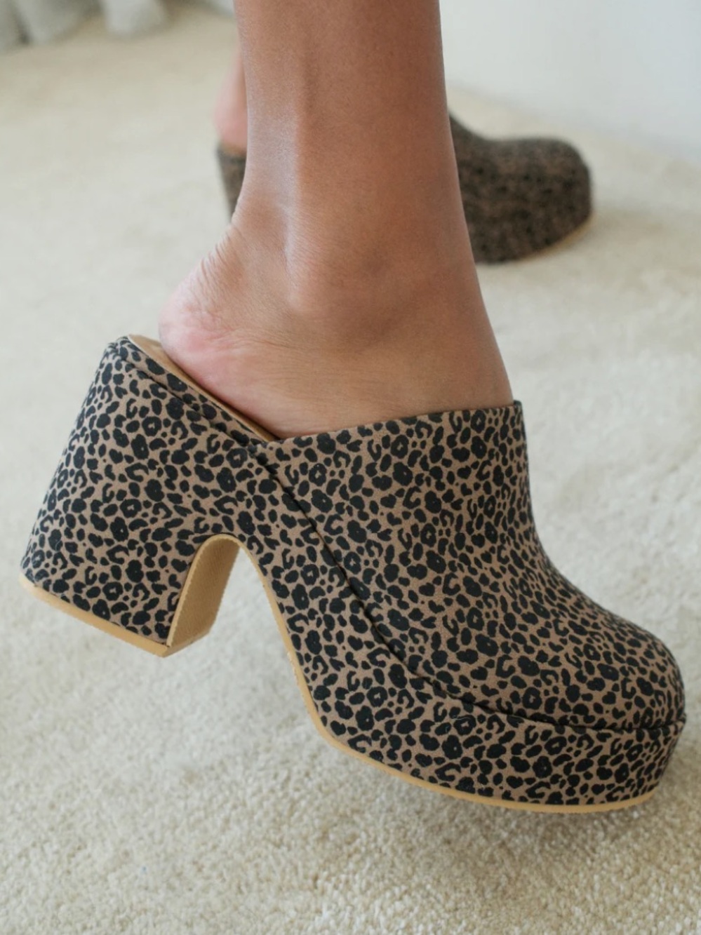 Matisse Jayde Leopard Platform Mule